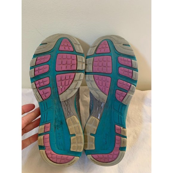 Asics Women's Dynaflyte 2 Womens Size 7.5 Running Shoe Gray Teal FlyteFoam - Picture 12 of 13